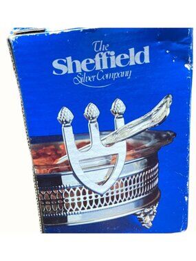 Sheffield Silver Company Casserole Spoon Rest Silverplate Made In Italy NOS